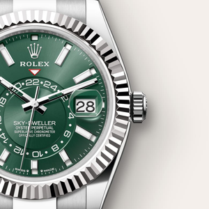Rolex Sky-Dweller in White Rolesor - combination of Oystersteel and white gold, M336934-0001 - H.L. Gross Jewelers