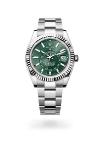 Rolex Sky-Dweller in White Rolesor - combination of Oystersteel and white gold, M336934-0001 - H.L. Gross Jewelers