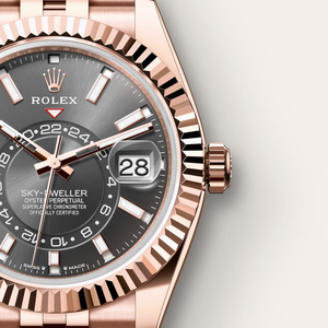 Rolex Sky-Dweller in 18 ct Everose gold, m336935-0008 - H.L. Gross Jewelers