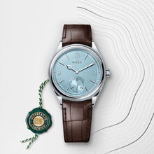 39 mm, platinum, polished finish