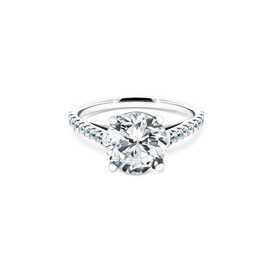 Martin Flyer Round Diamond Pave Engagement Ring — photo 1 of 3