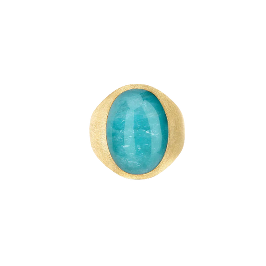 Nanis Anice Boules Ring 18K Yellow Gold, Amazonite & Rock Crystal — photo 1 of 2