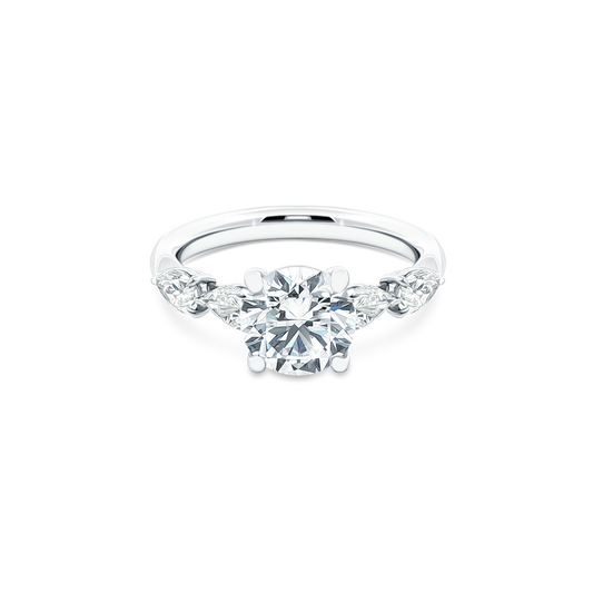 Precision Set Round Diamond Engagement Ring — photo 1 of 3
