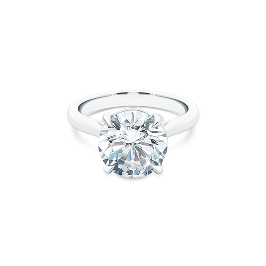 Precision Set Round Solitaire Diamond Engagement Ring — photo 1 of 3