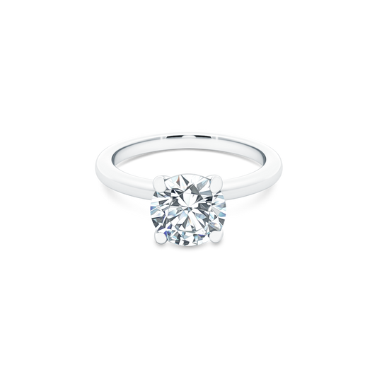 Precision Set Round Solitaire Diamond Engagement Ring — photo 1 of 3