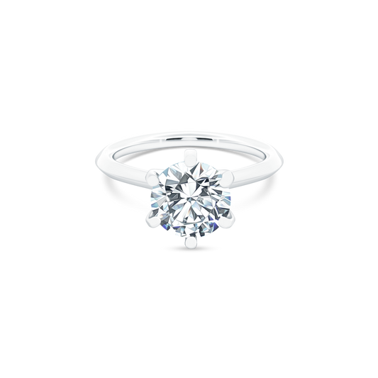 Precision Set Round Solitaire Diamond Engagement Ring — photo 1 of 3