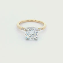 2.00ct 14k Yellow Gold Round Cut Lab Grown Diamond Engagement Ring