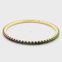 18k Yellow Gold Sapphire Stretch Bracelet