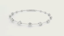 1.92ct 14k White Gold Mixed Shape Diamond Bangle