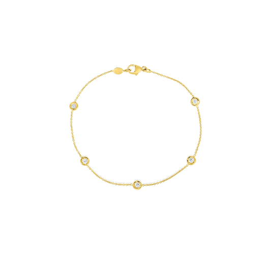 Roberto Coin 18K Gold Diamonds By The Inch Five Station Bracelet — photo 1 of 3