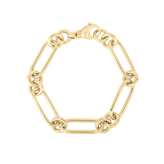 Roberto Coin 18K Yellow Gold Classic Bold Alternating Link Bracelet — photo 1 of 1