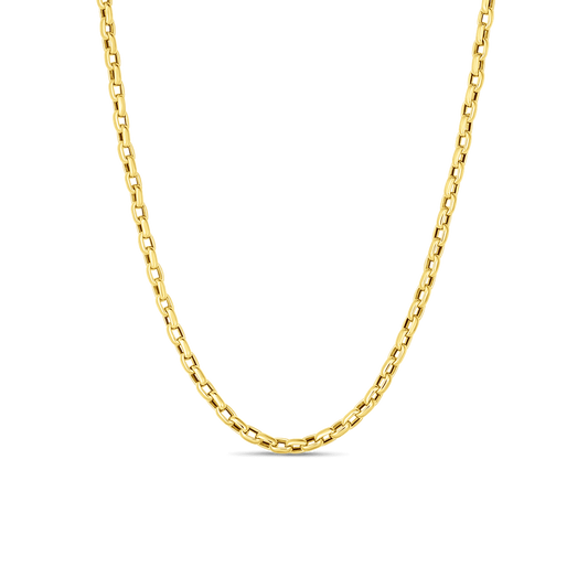 Roberto Coin 18k Yellow Gold Fine Gauge Oval Link Chain Necklace — photo 1 of 1