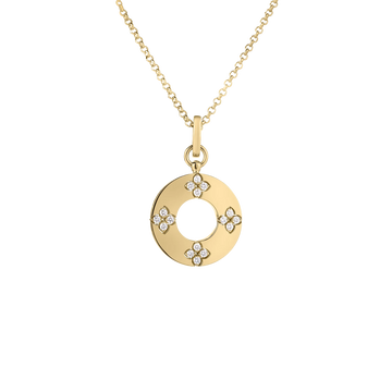 Roberto Coin Love in Verona 18K Yellow Gold Diamond Circle Necklace — photo 1 of 1