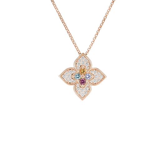 Roberto Coin Venetian Princess 18K Rose Gold Diamond, Ruby, Citrine and Tanzanite Necklace — photo 1 of 1