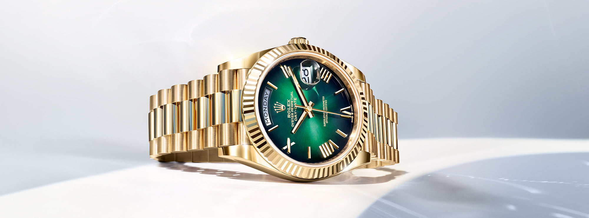 Rolex Day-Date with a green dial