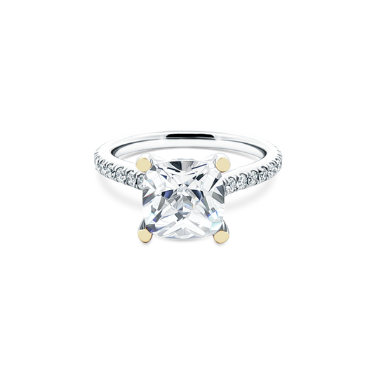 Signature Cushion Diamond Pave Engagement Ring — photo 1 of 3