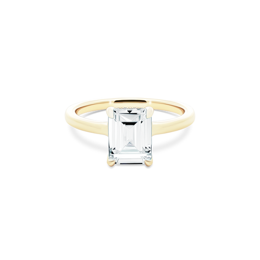 Signature Emerald Solitaire Diamond Engagement Ring — photo 1 of 3