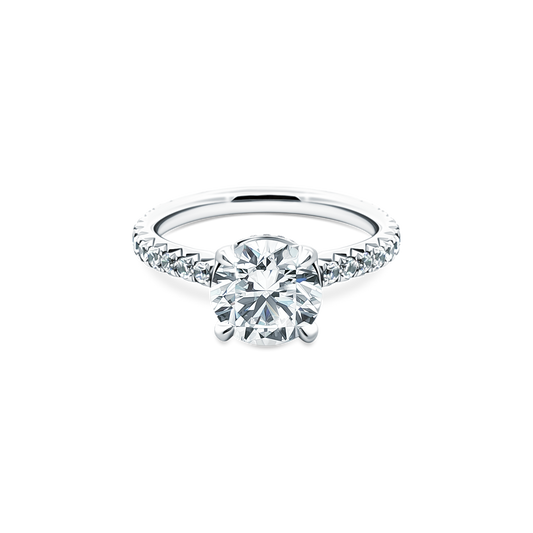 Signature Round Diamond Pave Engagement Ring — photo 1 of 3