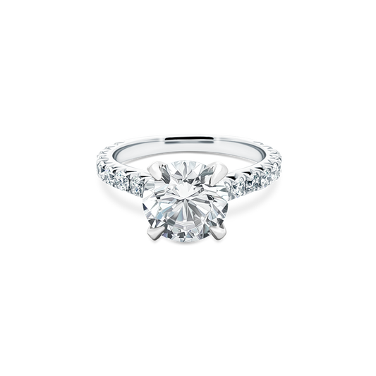 Signature Round Diamond Pave Engagement Ring — photo 1 of 3
