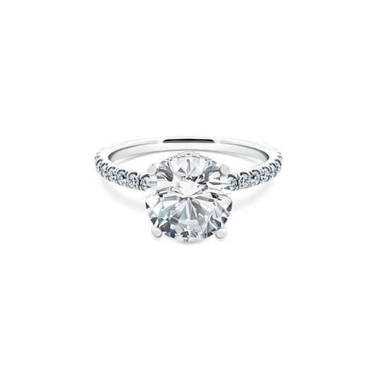 Signature Round Diamond Pave Engagement Ring — photo 1 of 3