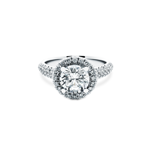Signature Round Halo Diamond Engagement Ring — photo 1 of 3