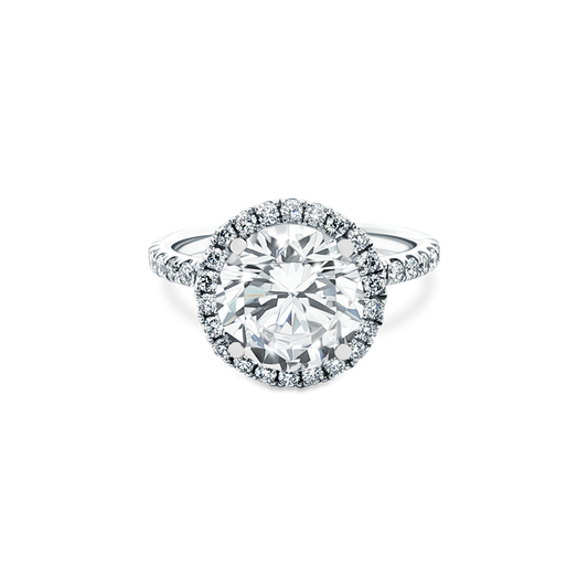 Signature Round Halo Diamond Engagement Ring — photo 1 of 3