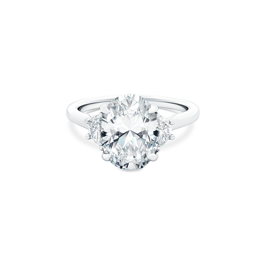 Signature Three Stone Oval Diamond Engagement Ring — photo 1 of 3