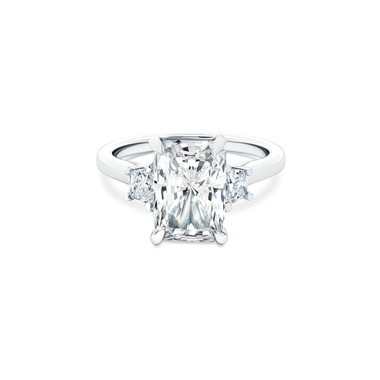 Signature Three Stone Radiant Diamond Engagement Ring — photo 1 of 3