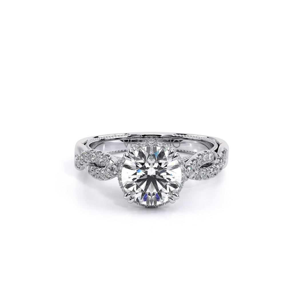 Verragio Twisted Shank Halo Diamond Engagement Ring