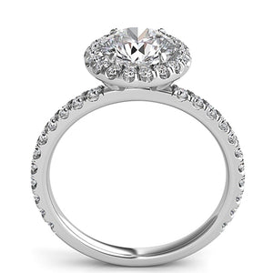 Round Halo Diamond Engagement Ring