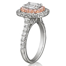 Henri Daussi Double Halo Diamond Engagement Ring