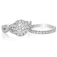 Henri Daussi Pave Twist Diamond Engagement Ring