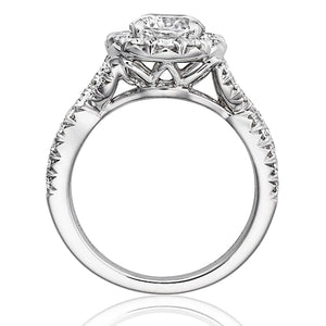 Henri Daussi Pave Twist Diamond Engagement Ring
