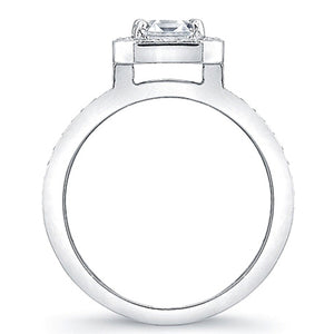 Micro-Pave Diamond Halo Engagement Ring