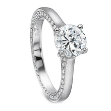 Precision Set Flush Fit Matte Finish Diamond Engagement Ring