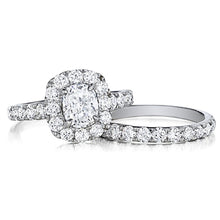 Henri Daussi Pave Diamond Halo Engagement Ring