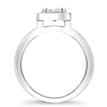 Micro-Pave Diamond Engagement Ring for a Princess Cut Center