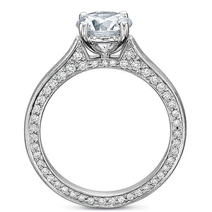 Precision Set Flush Fit Matte Finish Diamond Engagement Ring