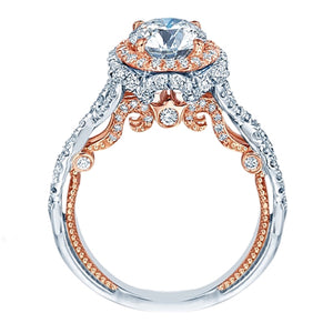 Verragio Twist Shank Halo Diamond Engagement Ring