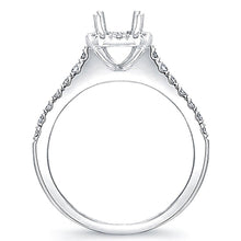 Pave Cushion Halo Engagement Ring w/ Pave Band