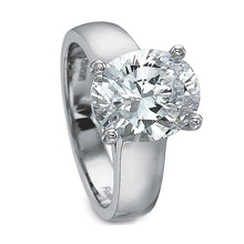Precision Set Solitaire Wide Shank Diamond Engagement Ring