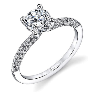 Sylvie Micro-Pave Diamond Engagement Ring