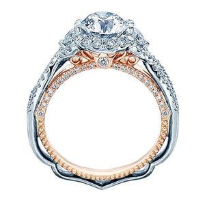 Verragio Twist Shank Halo Diamond Engagement Ring