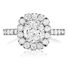 Henri Daussi French Pave Diamond Engagement Ring