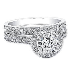 Pave Diamond Halo Setting