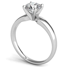 Tapered Four Prong Diamond Solitaire Engagement Ring