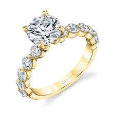 Sylvie Round Cut Single Prong Engagement Ring