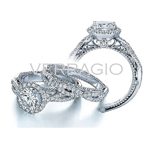 Verragio Venetian Collection Pave Diamond Engagement Ring With Halo