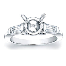 Tapered Baguette Diamond Engagement Ring- 1/3ct tw