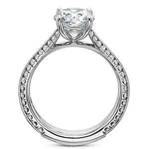 Precision Set Knife Edge Diamond Engagement Ring